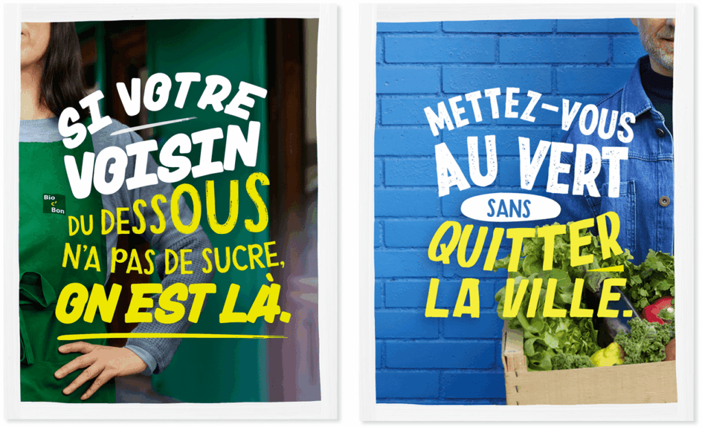 2 Affiches Bio C' Bon d'habiter le quartier